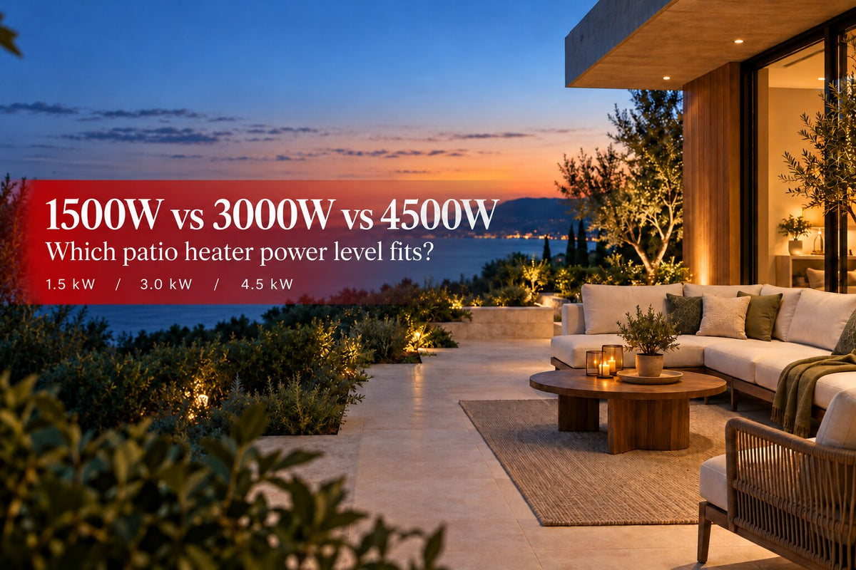 1500W vs 3000W vs 4500W Patio Heaters: Which Power Level Fits?