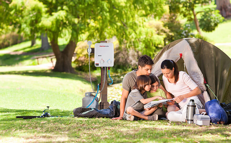 water heater tankless outdoor camp takea shower