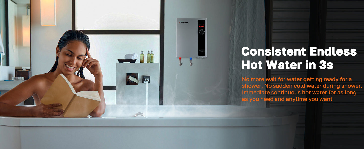 Consistent Endless
Hot Water in 3s