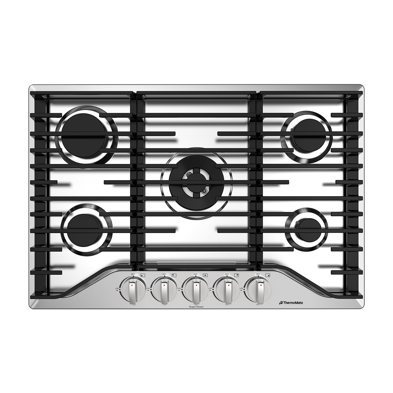 30 Inch Built In Gas Cooktop with Front 5 SABAF Burners | ThermoMate