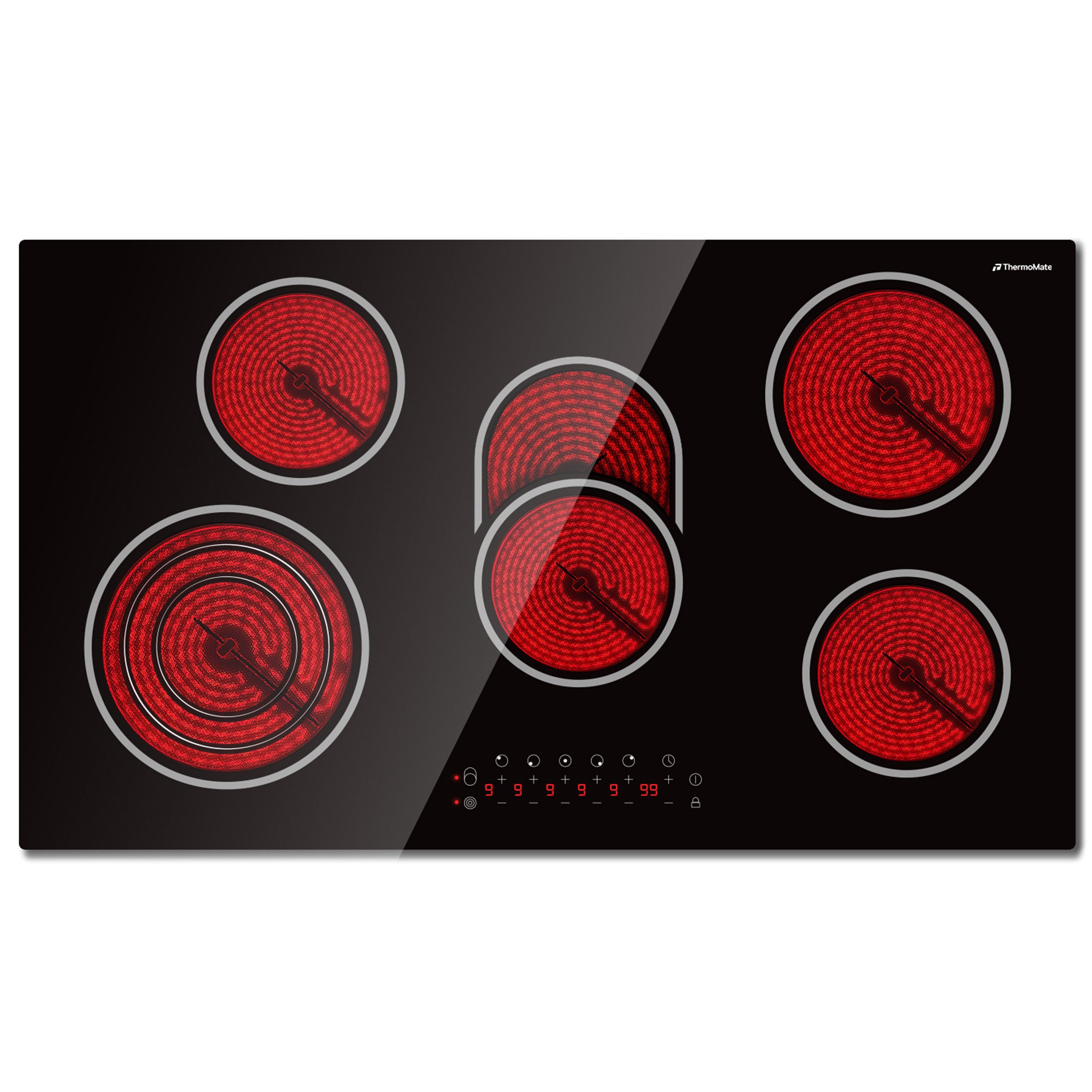 36 Inch Built-in Sensor Touch Ceramic Electric Cooktop w/ 5 Burners