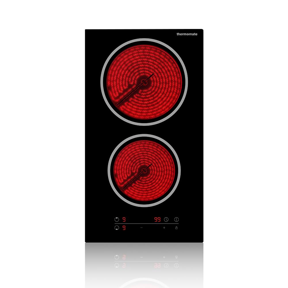 Thermomate 30cm Built-in 2 Burners Electric Hob - Sensor Touch Control