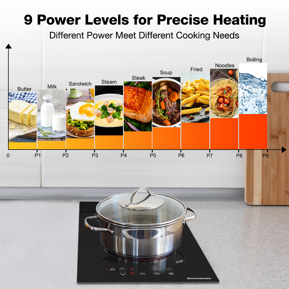 9 Power Levels for Precise Heating | Thermomate