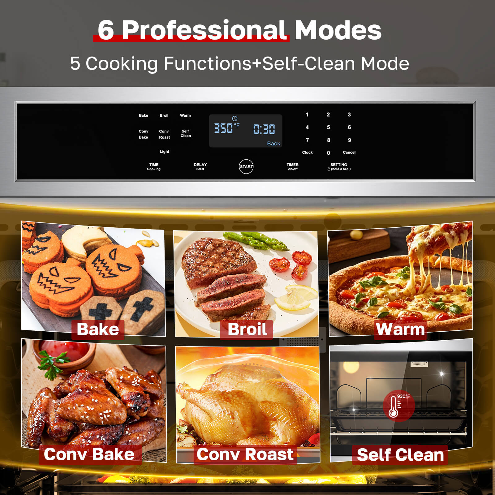 6-Professional-Modes-5-Cooking-Functions_Self-Clean-Mode