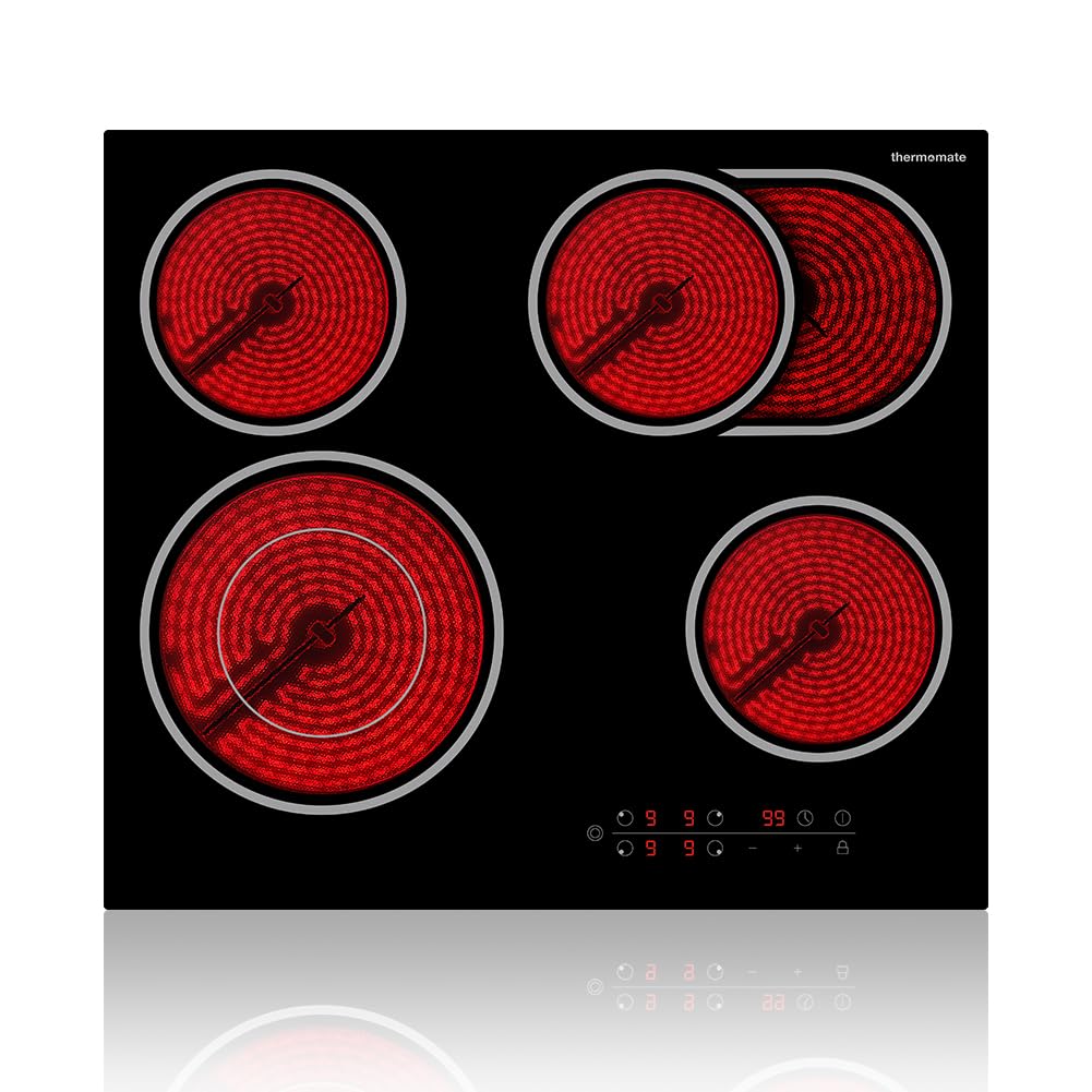 Thermomate 60cm Built-in 4 Burners Electric Hob - Sensor Touch Control