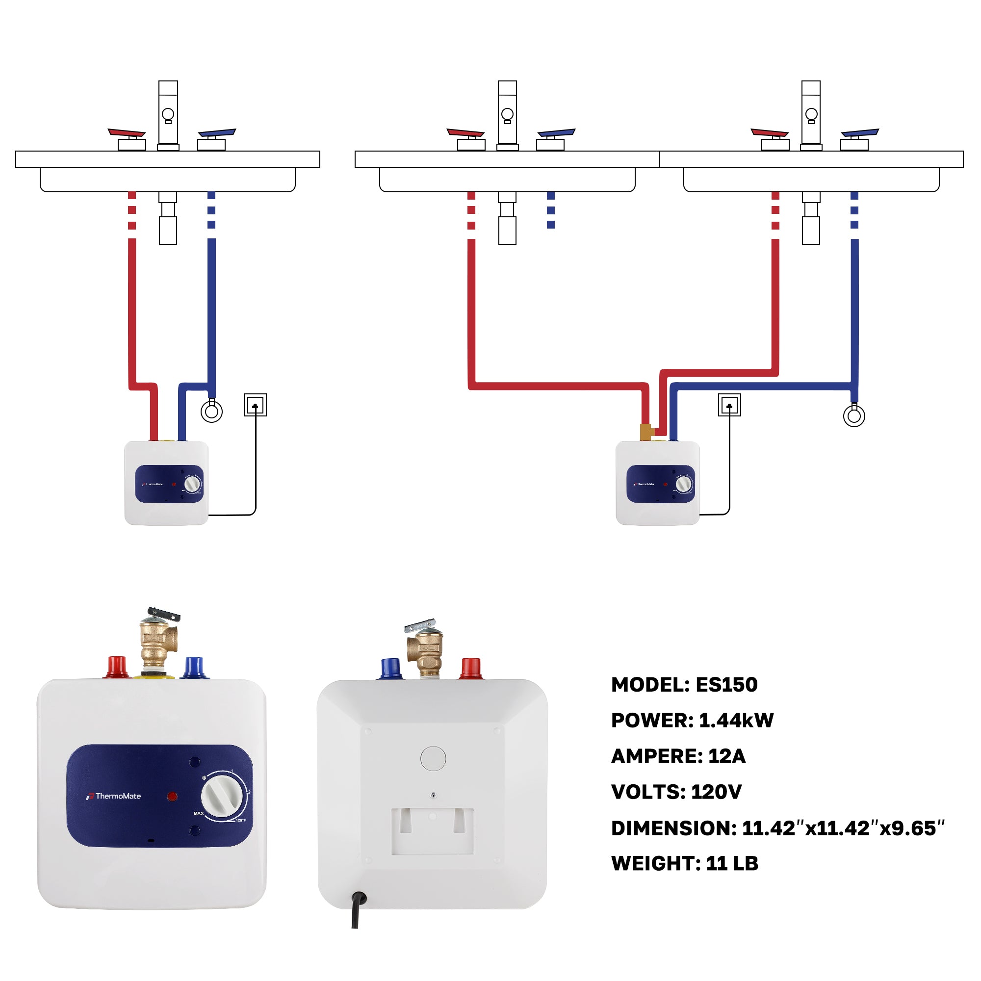 1.3 Gallon Electric Point of Use Water Heater - 120V