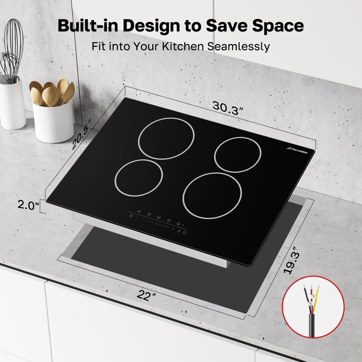 Built-in Design to Save Space
Fit into Your Kitchen Seamlessly