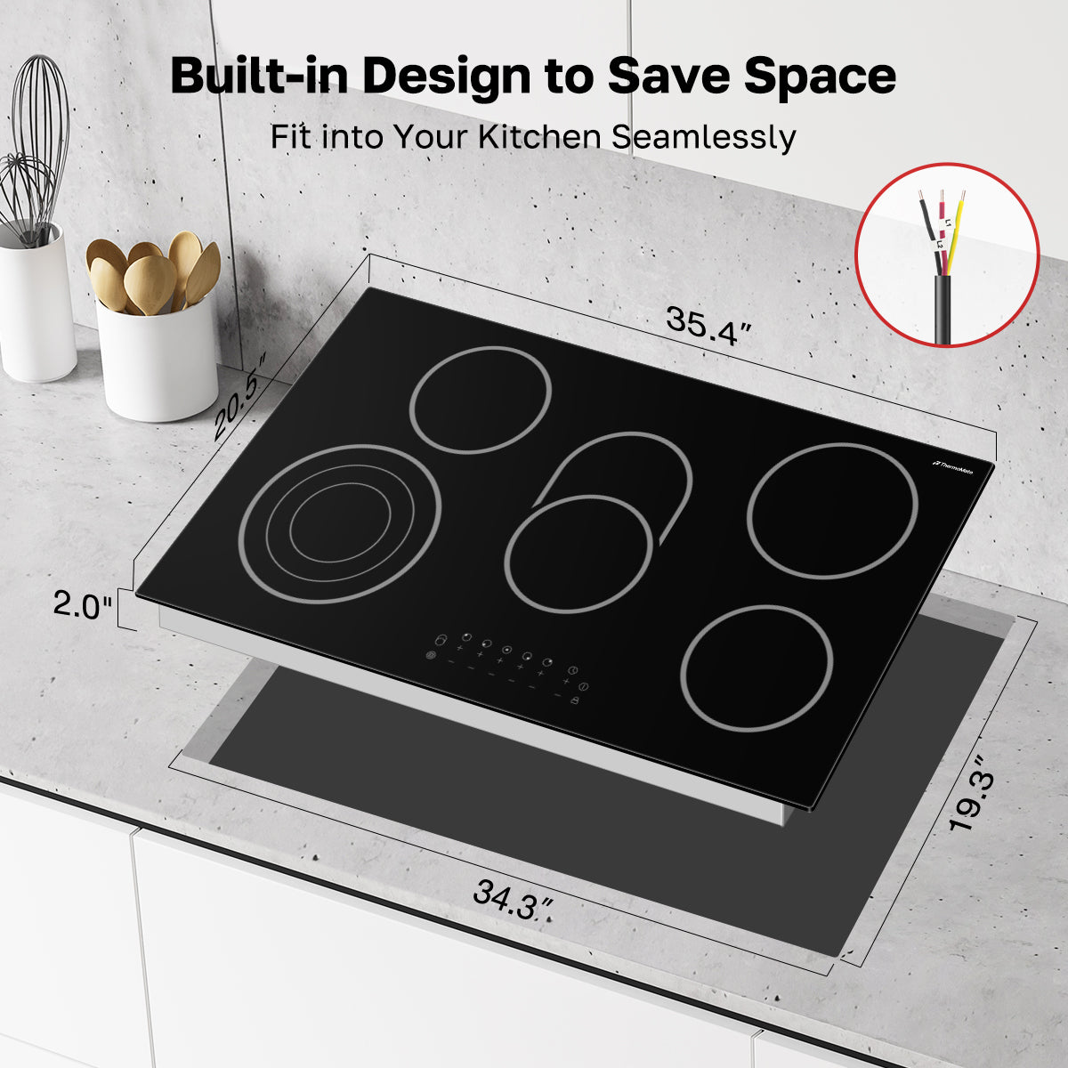 Built-in Design to Save Space
Fit into Your Kitchen Seamlessly