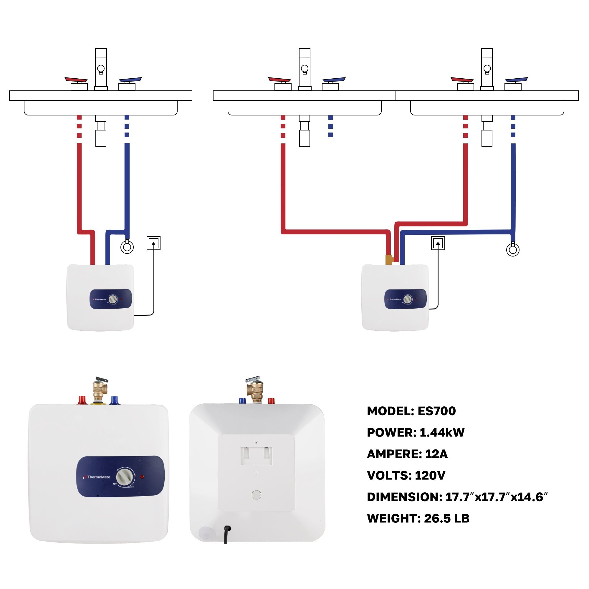6.5 Gallon Electric Point of Use Water Heater - 120V