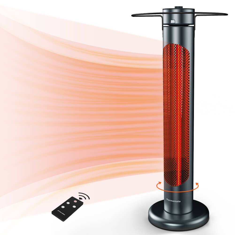 Electric-Outdoor-Indoor-Patio-Heater-1500W-8-Heating-Levels-Timer