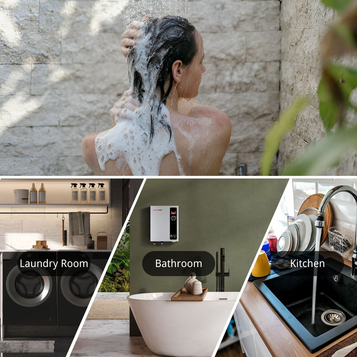 Thermomate electric water heater use scene