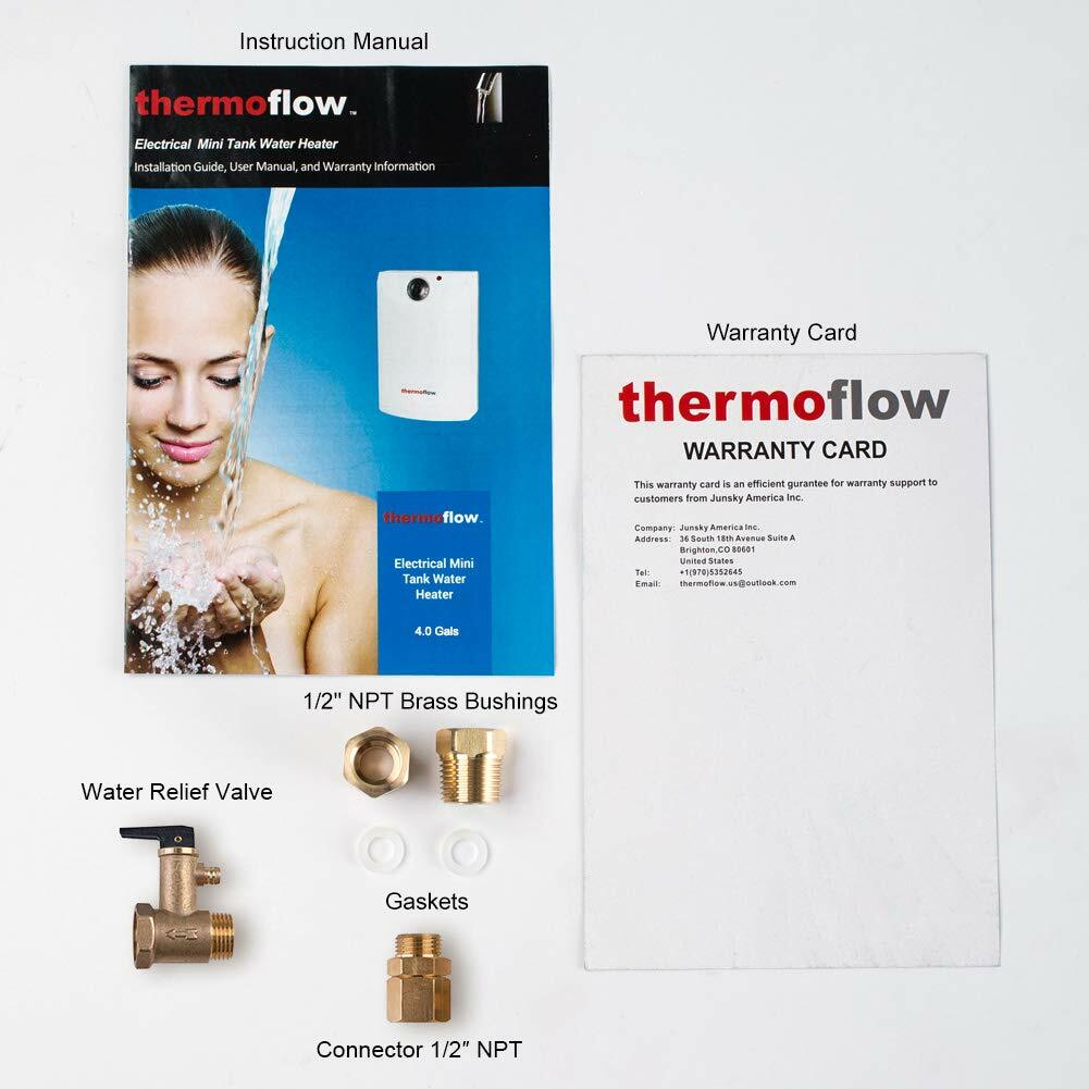 Thermoflow Mini Tank Electric Water Heater, 4 Gallons