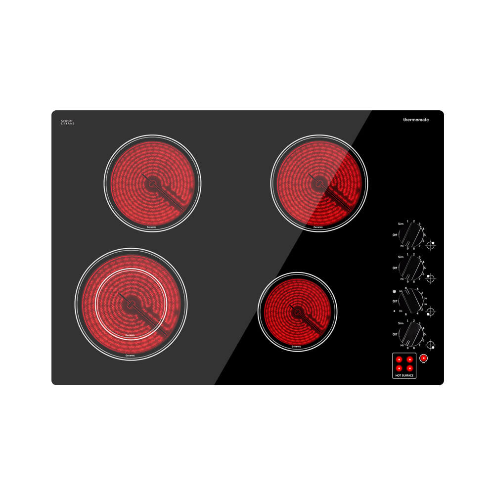 Induction Cooktop, thermomate Built-in Radiant Electric Stove Top，9 Power  Levels