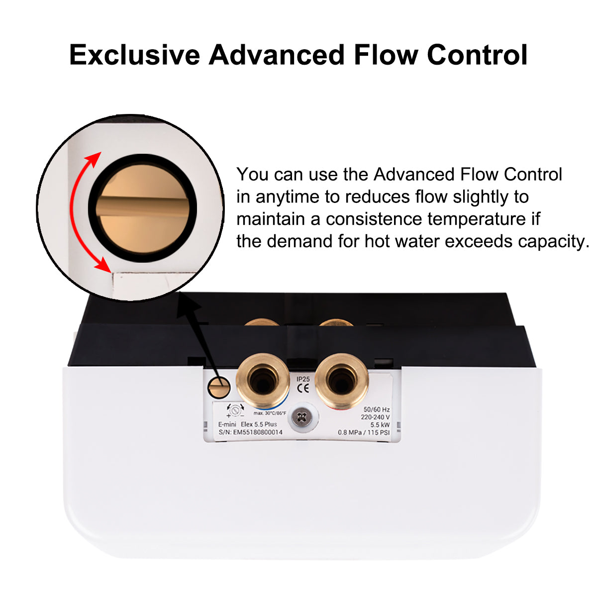 Thermoflow Mini Tankless Electric Water Heater 5.5kW