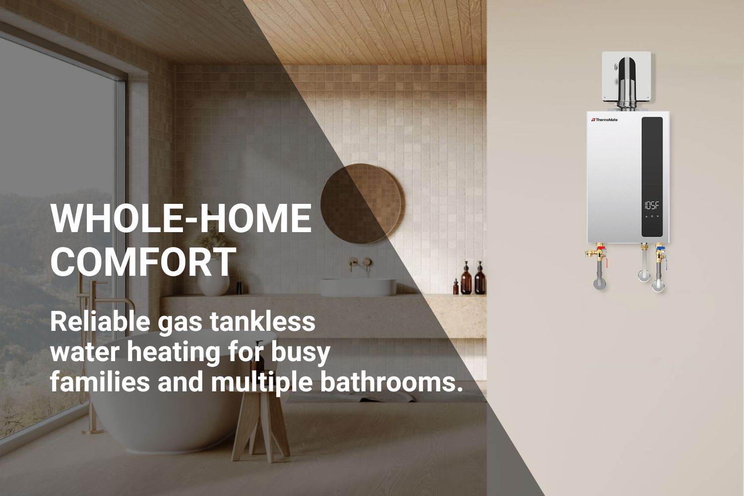 Best Gas Tankless Water Heater for Large Families & Multiple Bathrooms