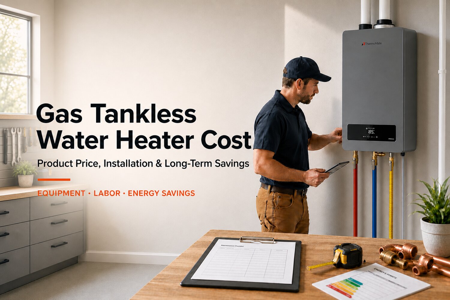 Gas Tankless Water Heater Cost: Product, Installation, and Long-Term Savings