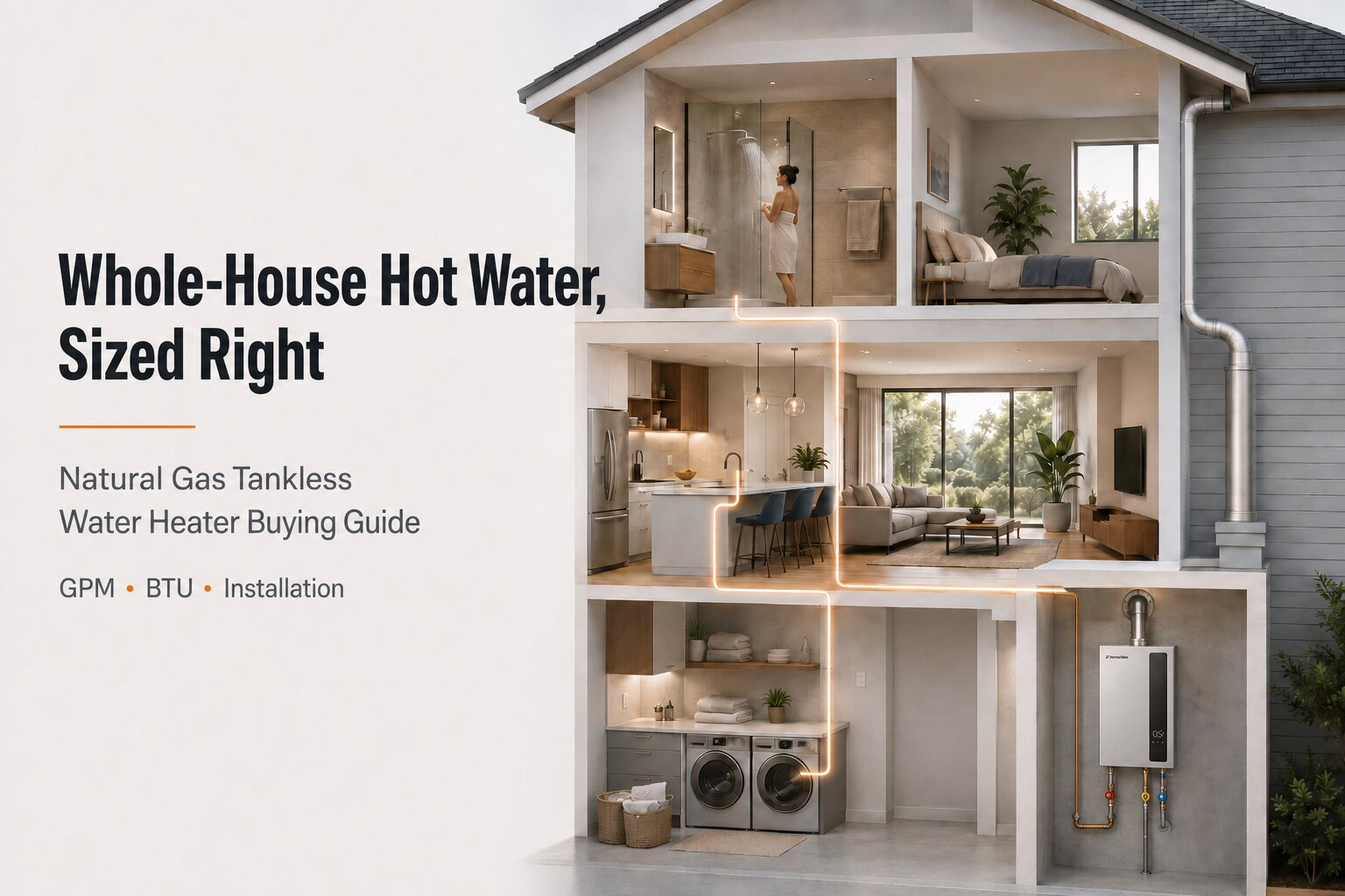 Natural Gas Tankless Water Heater for Whole House: Buying Guide