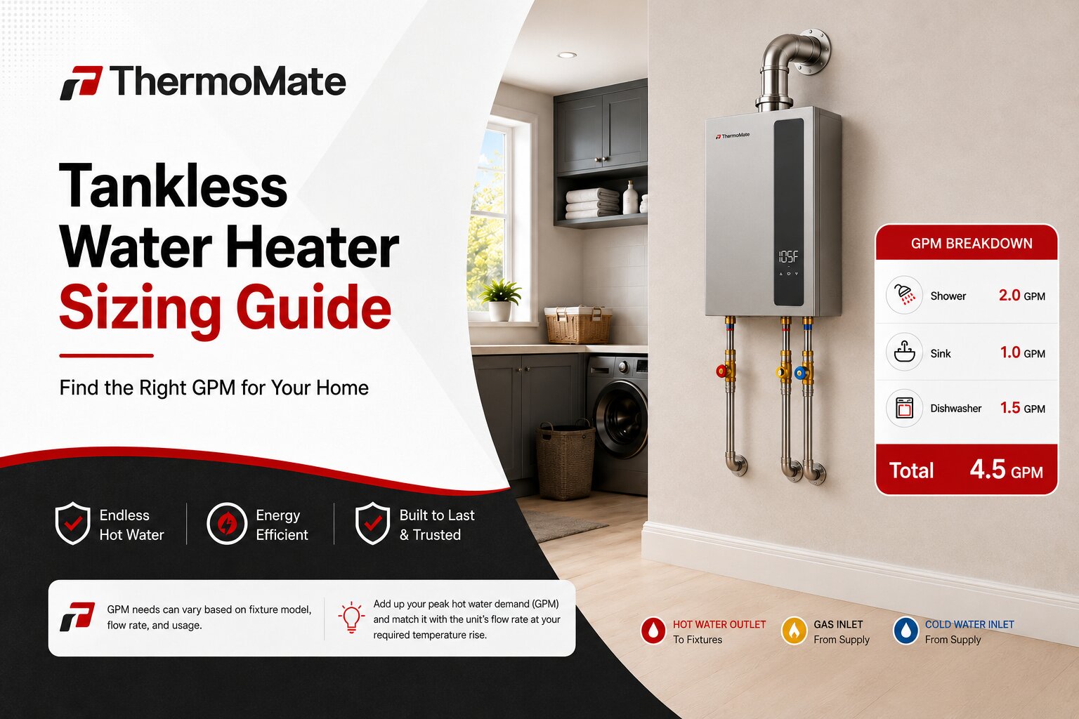 What Size Tankless Water Heater Do I Need? GPM Guide for Every Home