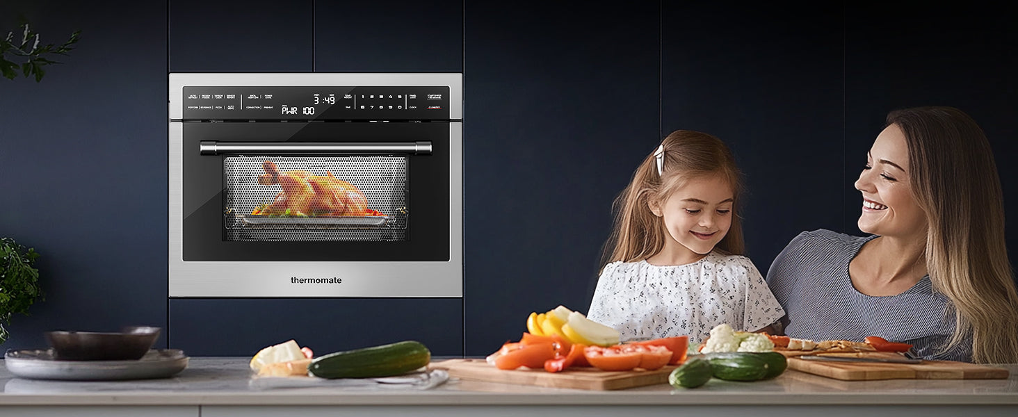 24-Inch Built-in Microwave and Convection Oven Combo - 1.6 Cu. Ft. 1000W