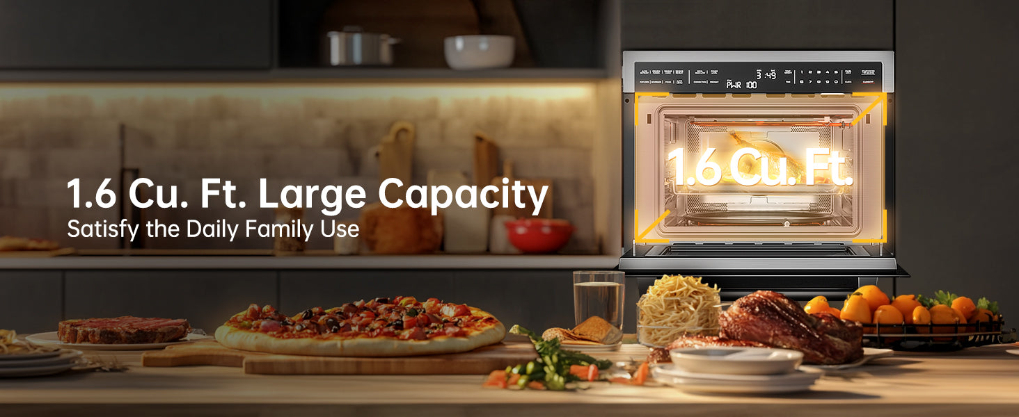 1.6 Cu. Ft. Large Capacity Satisfy the Daily Family Use