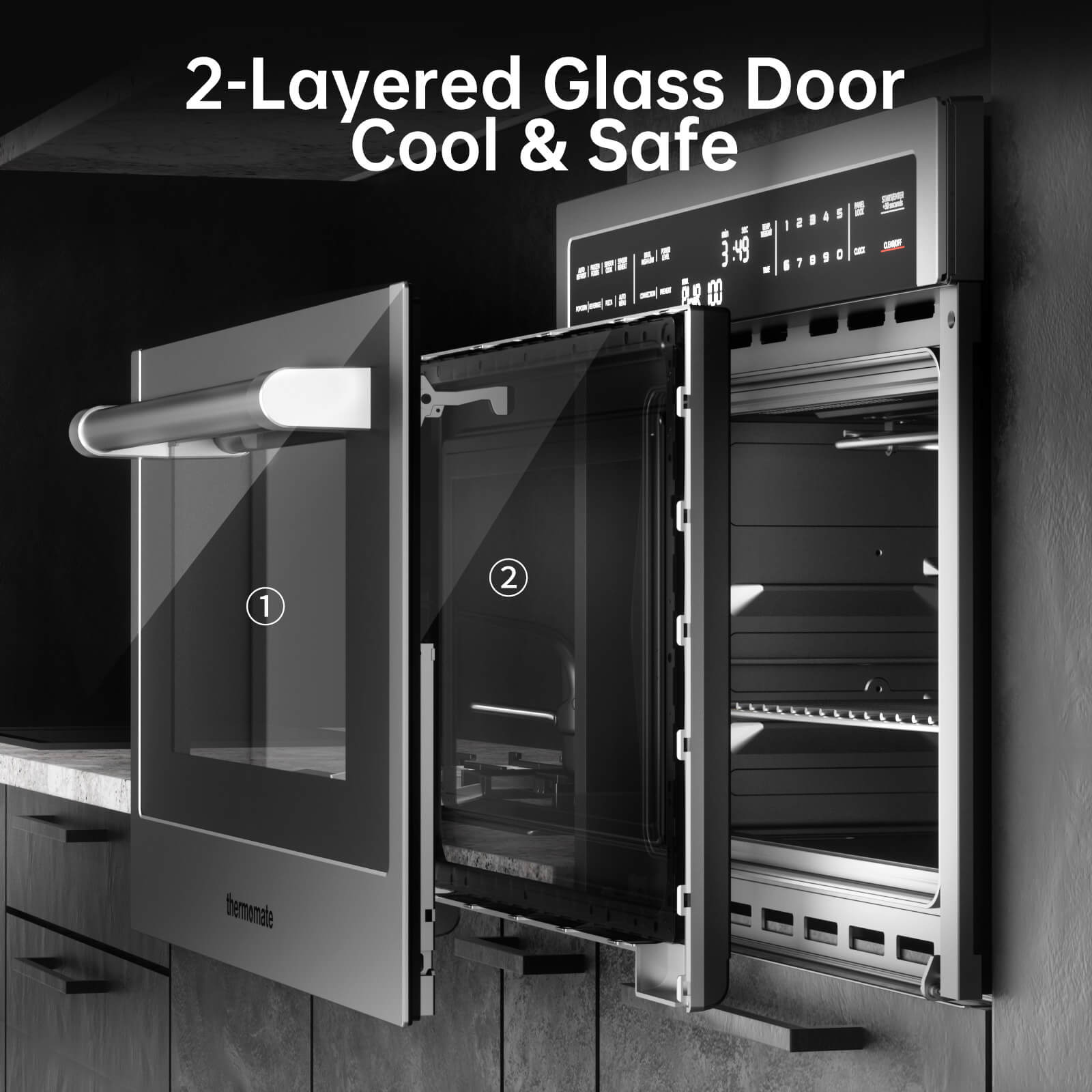 2-Layered Glass Door Cool & Safe