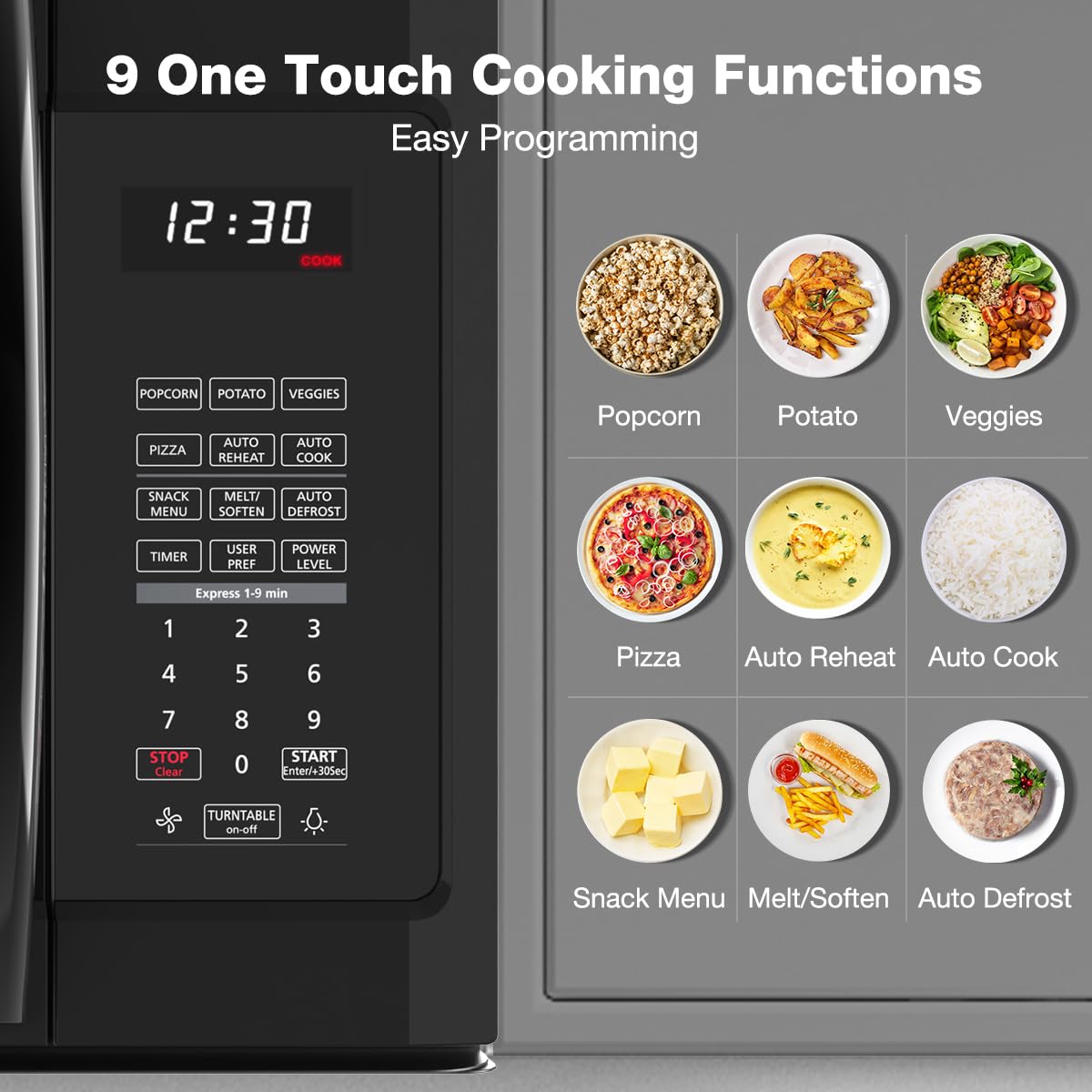 9 One Touch Cooking Functions