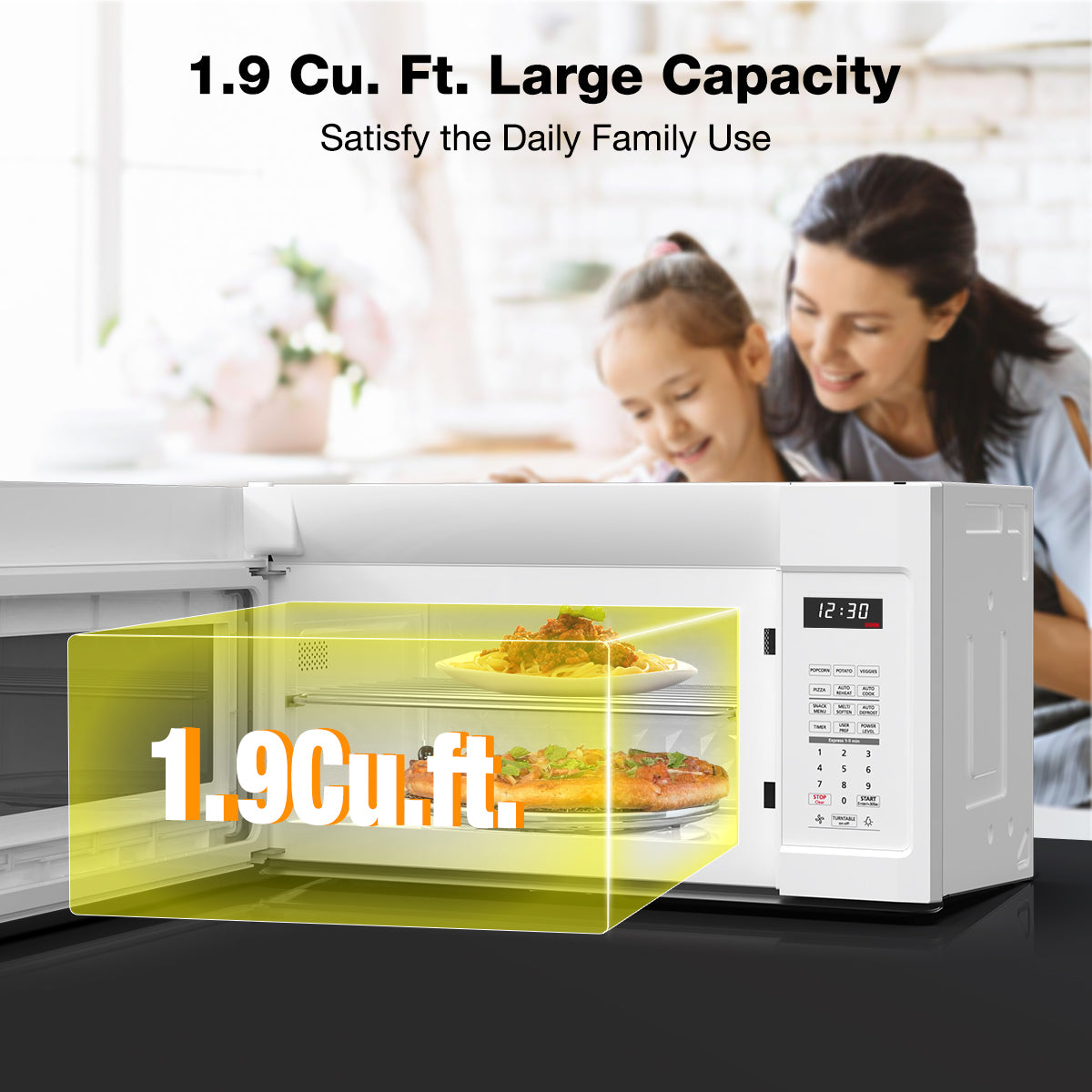 1.9 Cu. Ft. Large Capacity
Satisfy the Daily Family Use