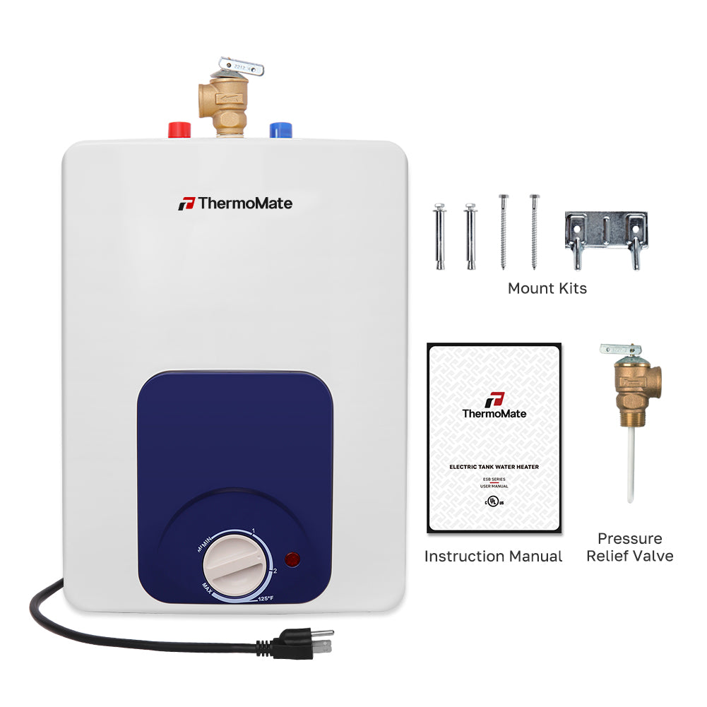 Chauffe-eau électrique à mini-réservoir de 2,5 gallons, homologué UL - 120 V