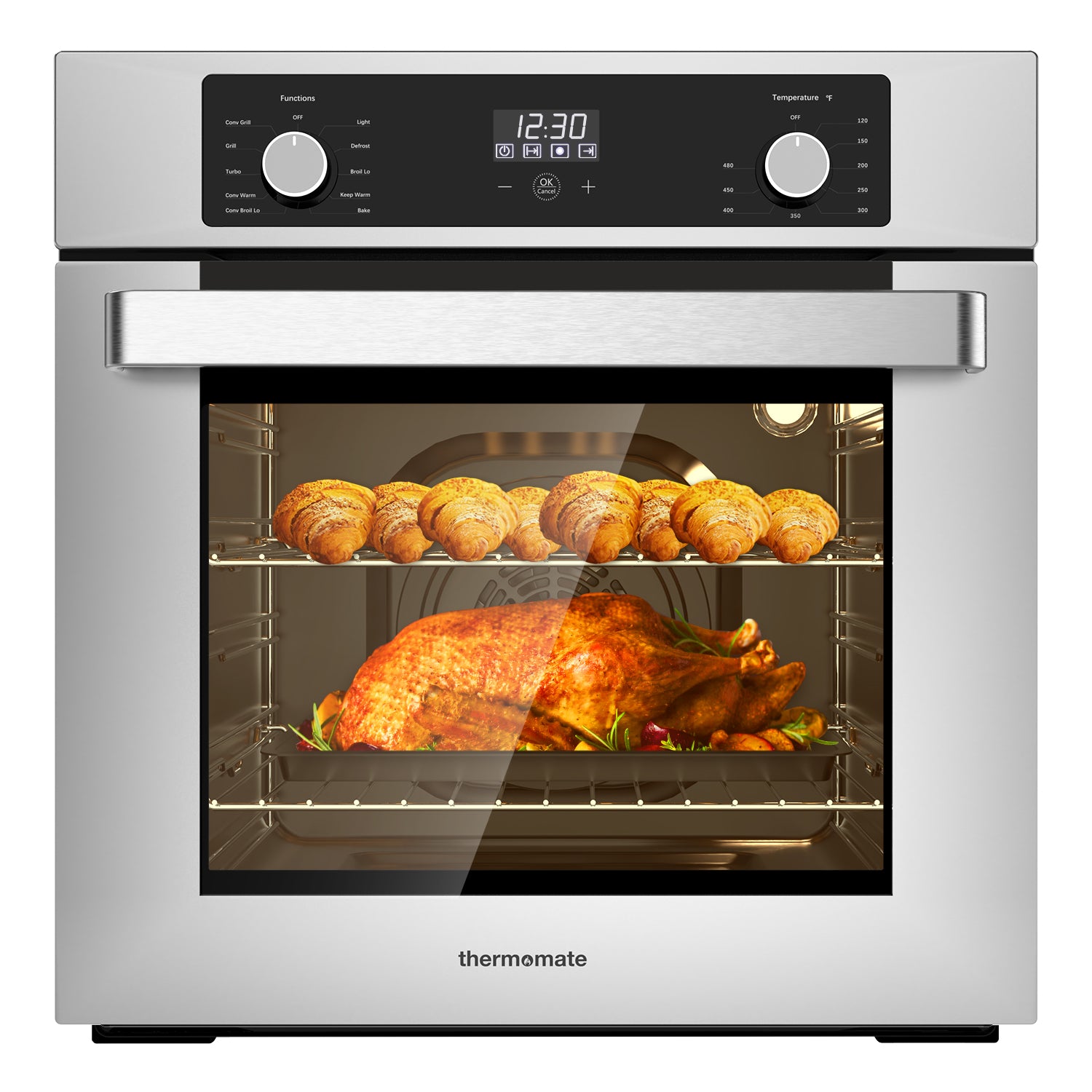 24'' Built-in Convection Electric Wall Oven - 9 Cooking Functions