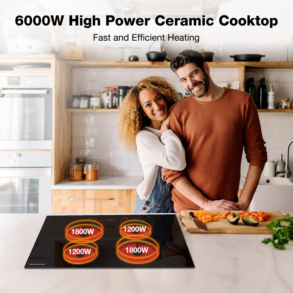 6000W High Power Ceramic Cooktop
Fast and Efficient Heating