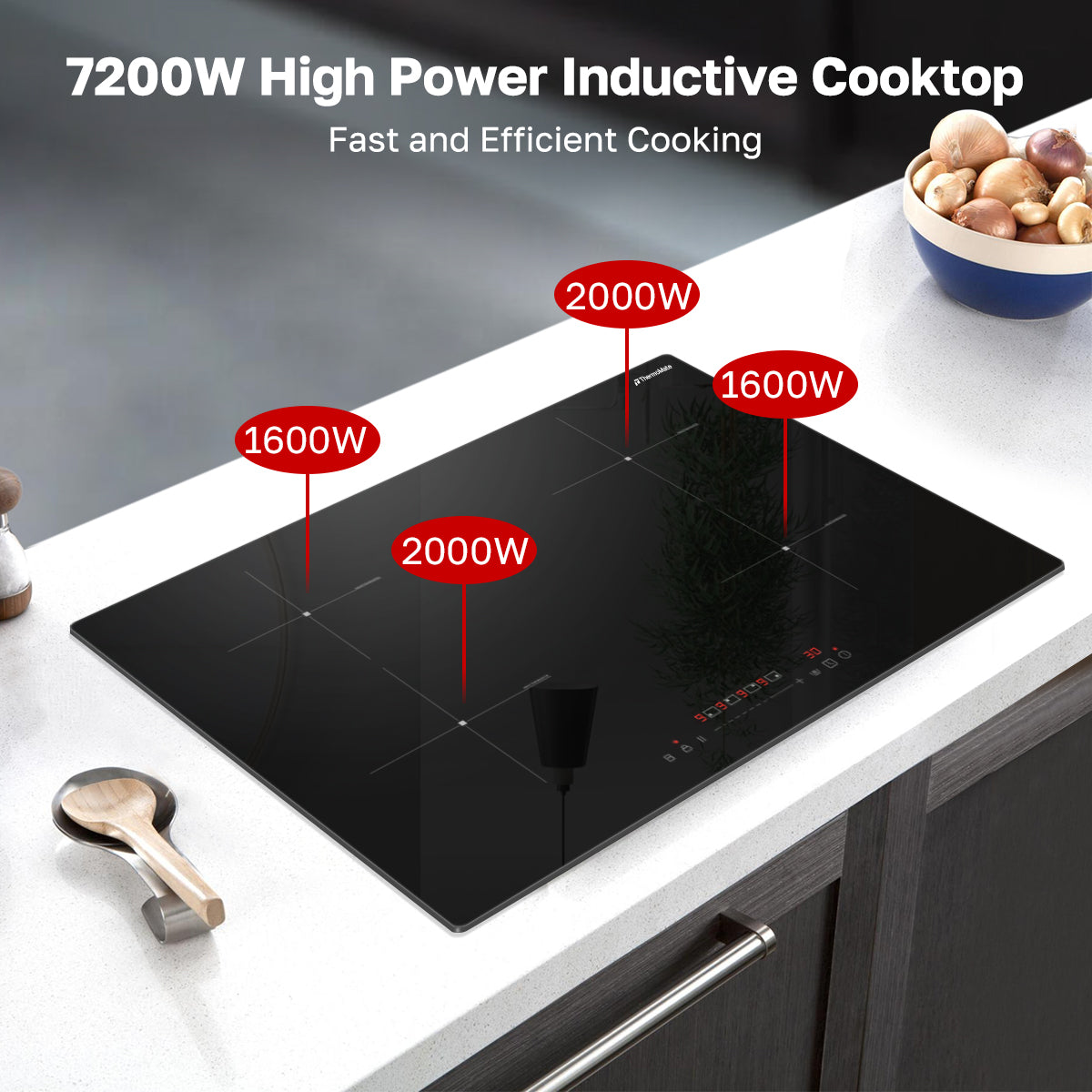 7200W High Power Inductive Cooktop
Fast and Efficient Cooking