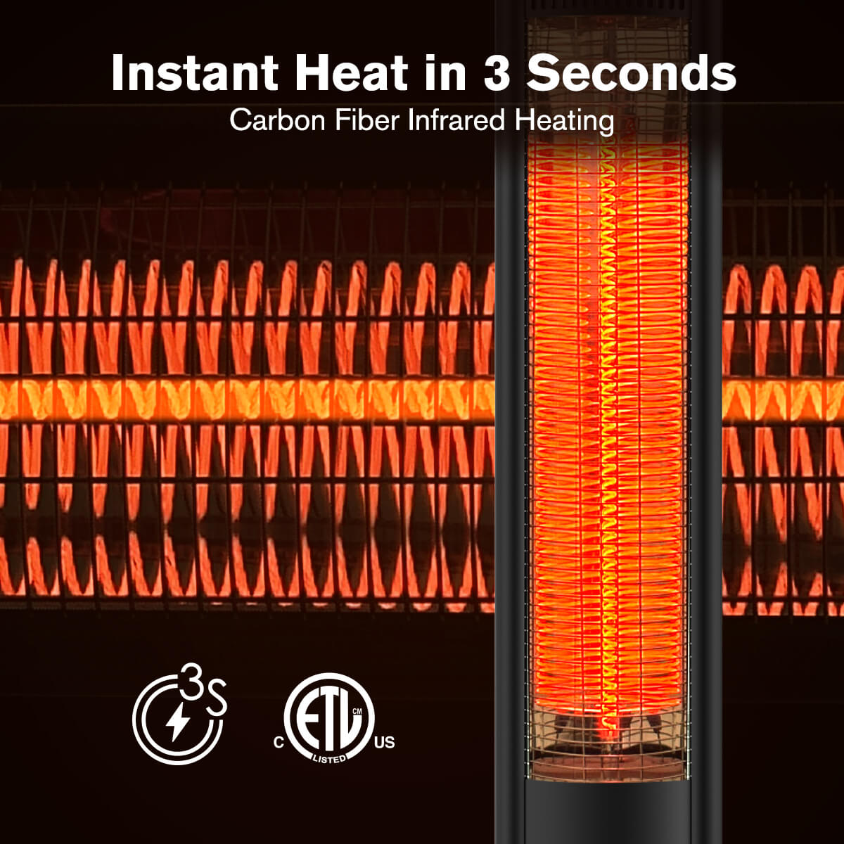 Instant Heat in 3 Seconds Carbon Fiber Infrared Heating