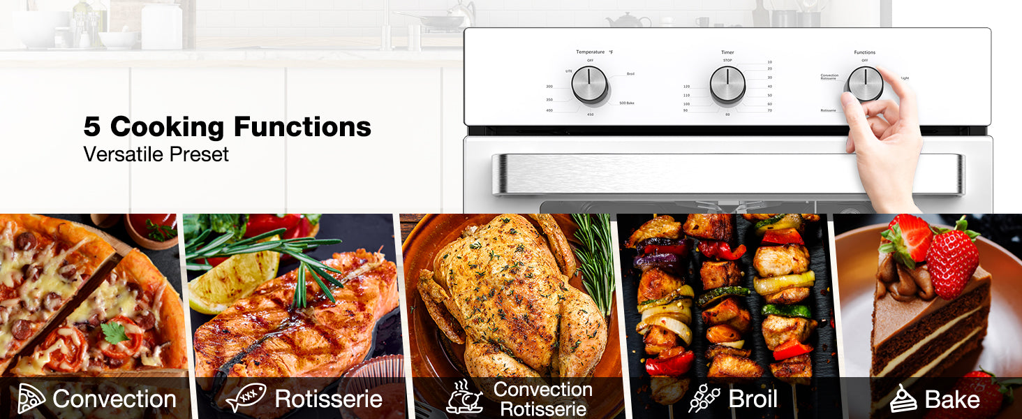 5 Cooking Functions Versatile Preset