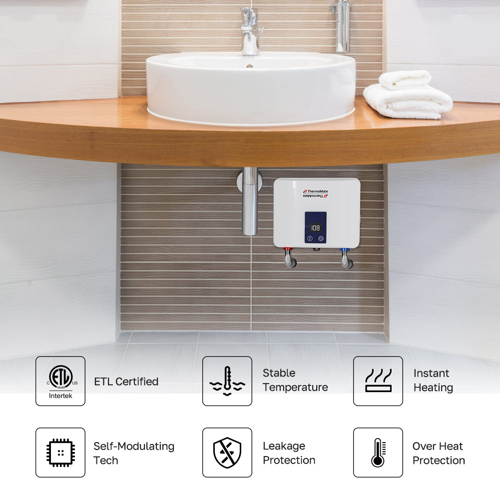 Tankless Electric On Demand Hot Water Heater - 120V | 3.5kW