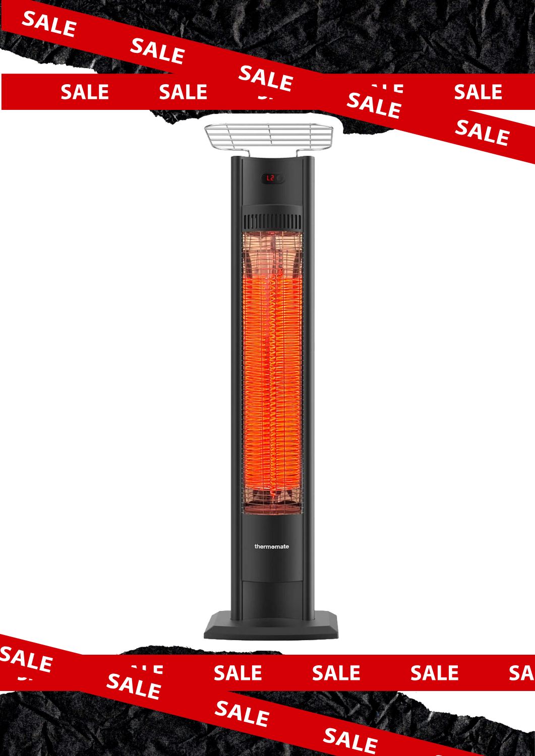 Electric Carbon Infrared Patio Heater - 1500W | Thermomate Black Friday Sale