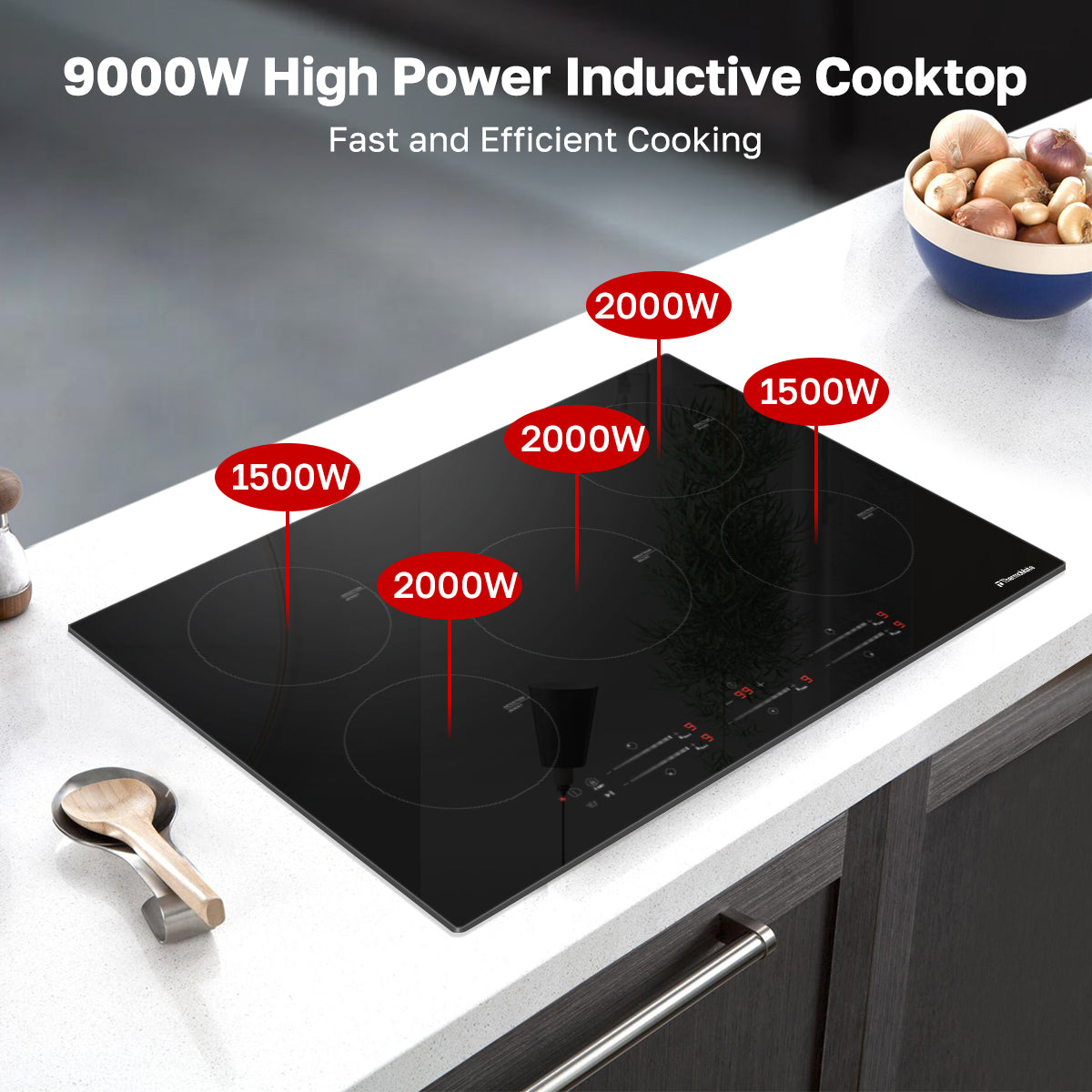 9000W High Power Inductive Cooktop
Fast and Efficient Cooking