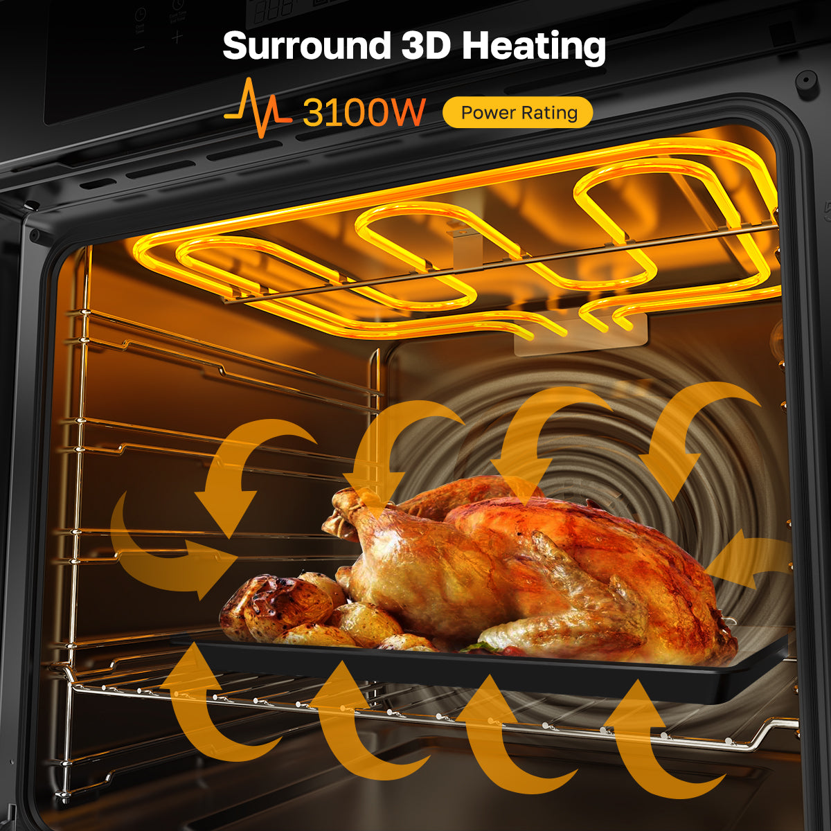 （エクレア）ガスオーブン 24'' Built-in Electric Wall Oven - 12 Functions Convection Ovens