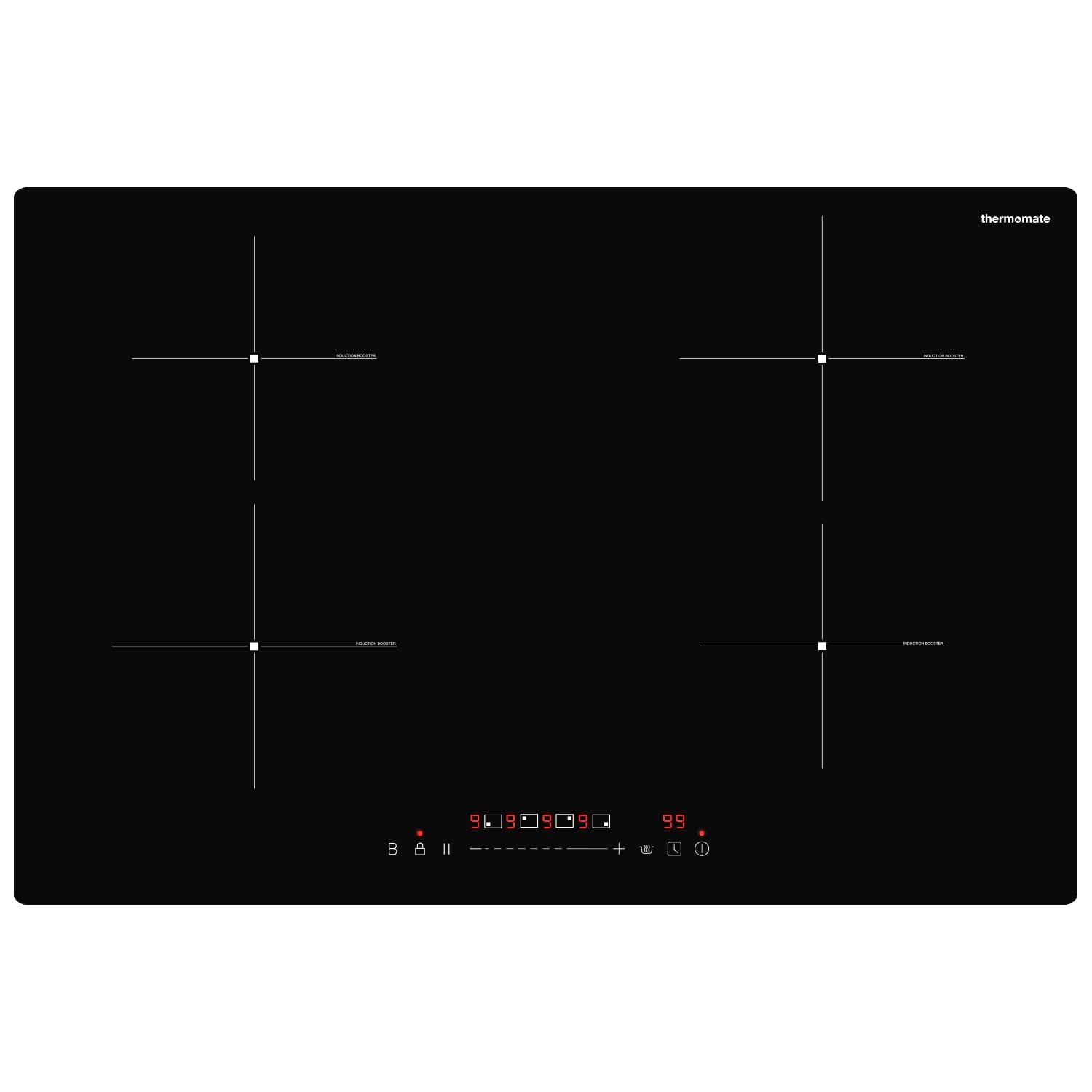 Thermomate 30 Inch Built-in Induction Cooktop with 4 Burners - 240V