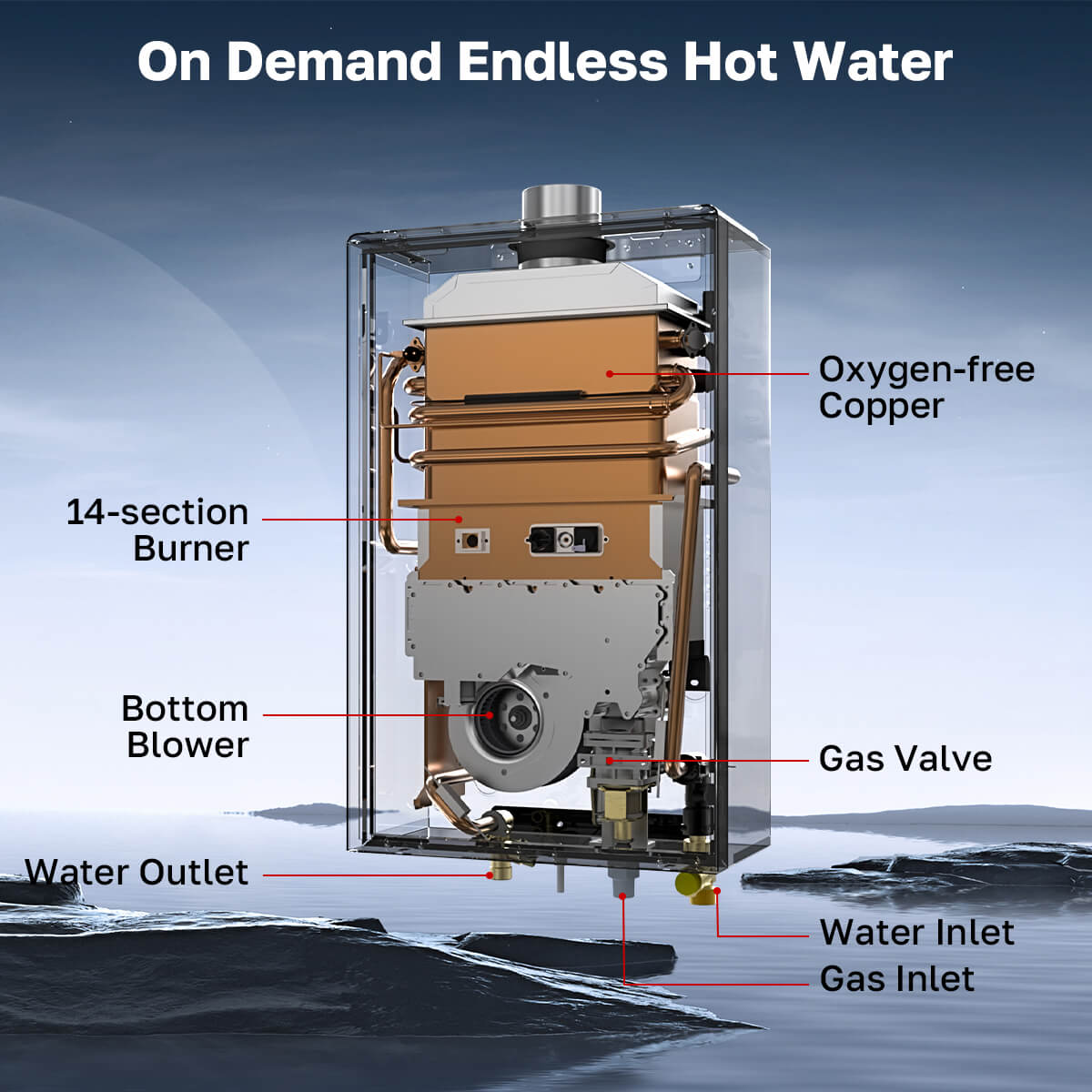 8.0 GPM Residential Natural Gas Tankless Water Heater