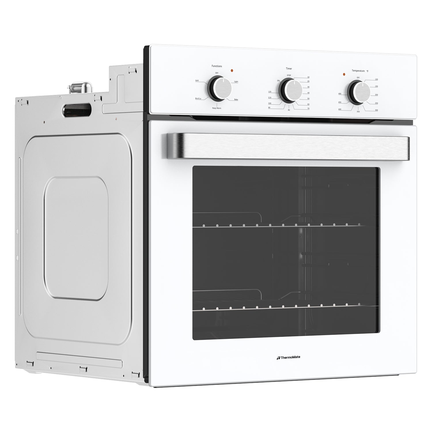 24'' Built-in White Electric Wall Oven - 5 Cooking Functions