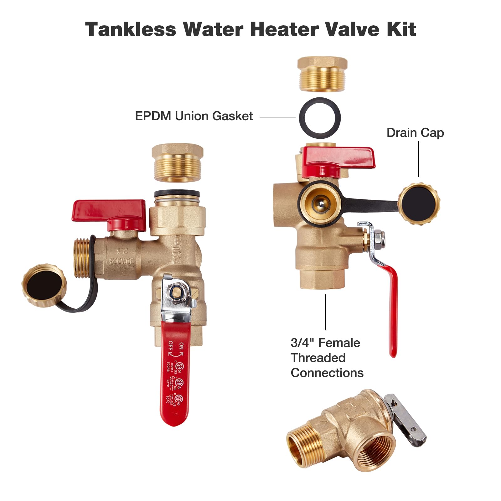 Tankless Water Heater Valve Kit