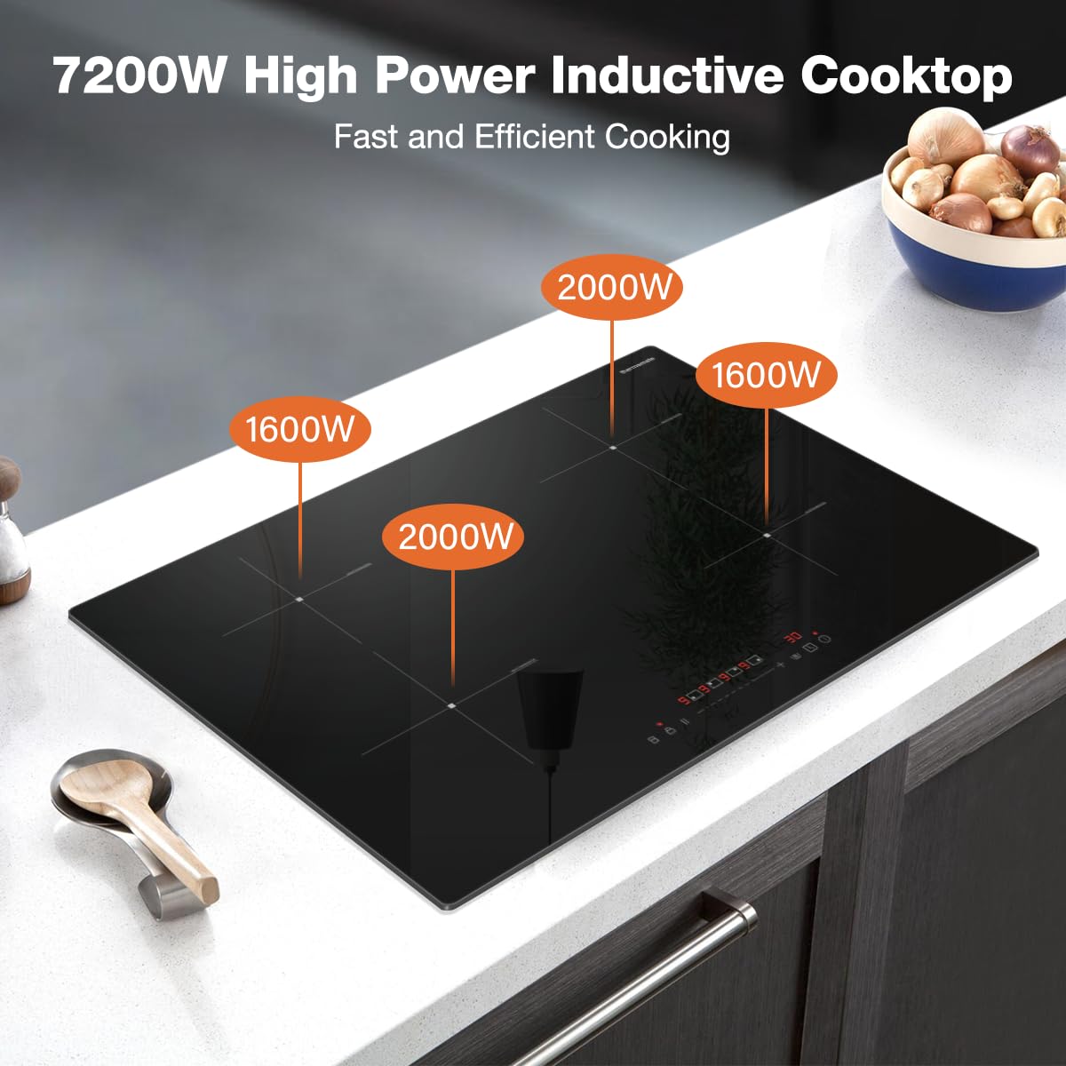 7200W High Power Inductive Cooktop Fast and Efficient Cooking | Thermomate