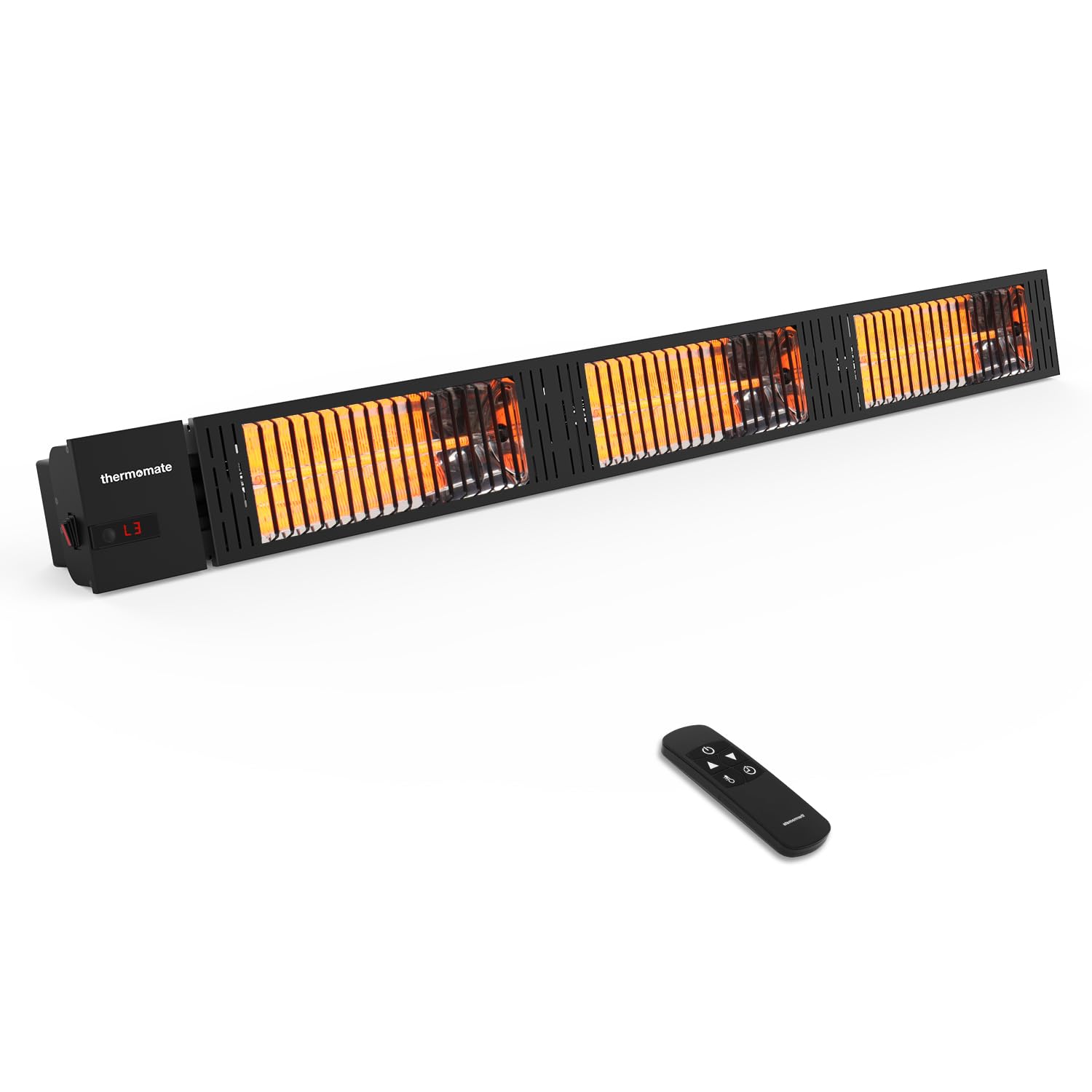 Electric Infrared Outdoor Patio Heater, 4500W Wall Mounted & 24 Hours Timer