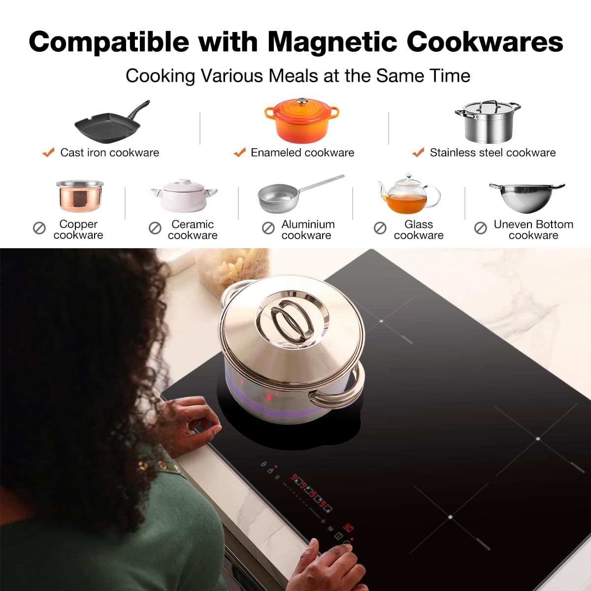 Compatible with Magnetic CookwaresCooking Various Meals at the Same Time | Thermomate