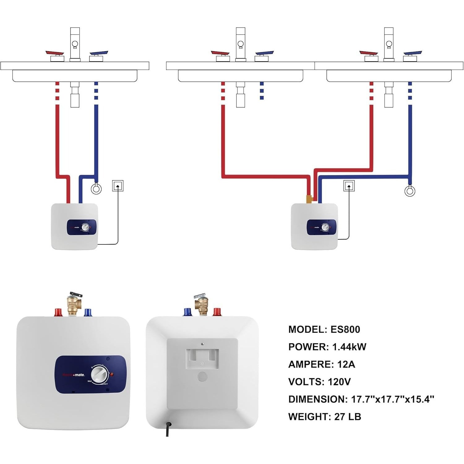 8.0 Gallon Electric Point-of-Use Water Heater - 120V