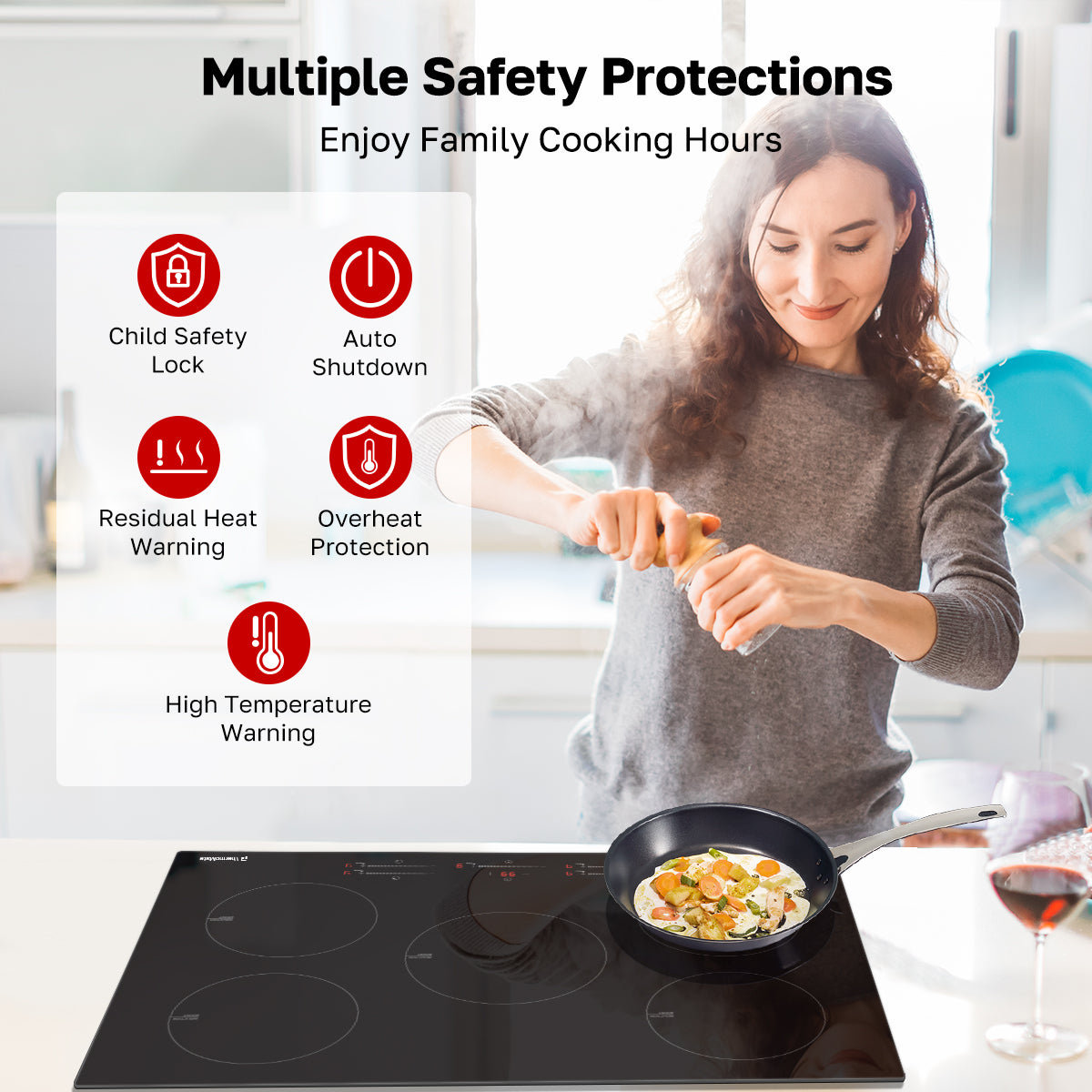Multiple Safety Protections
Enjoy Family Cooking Hours