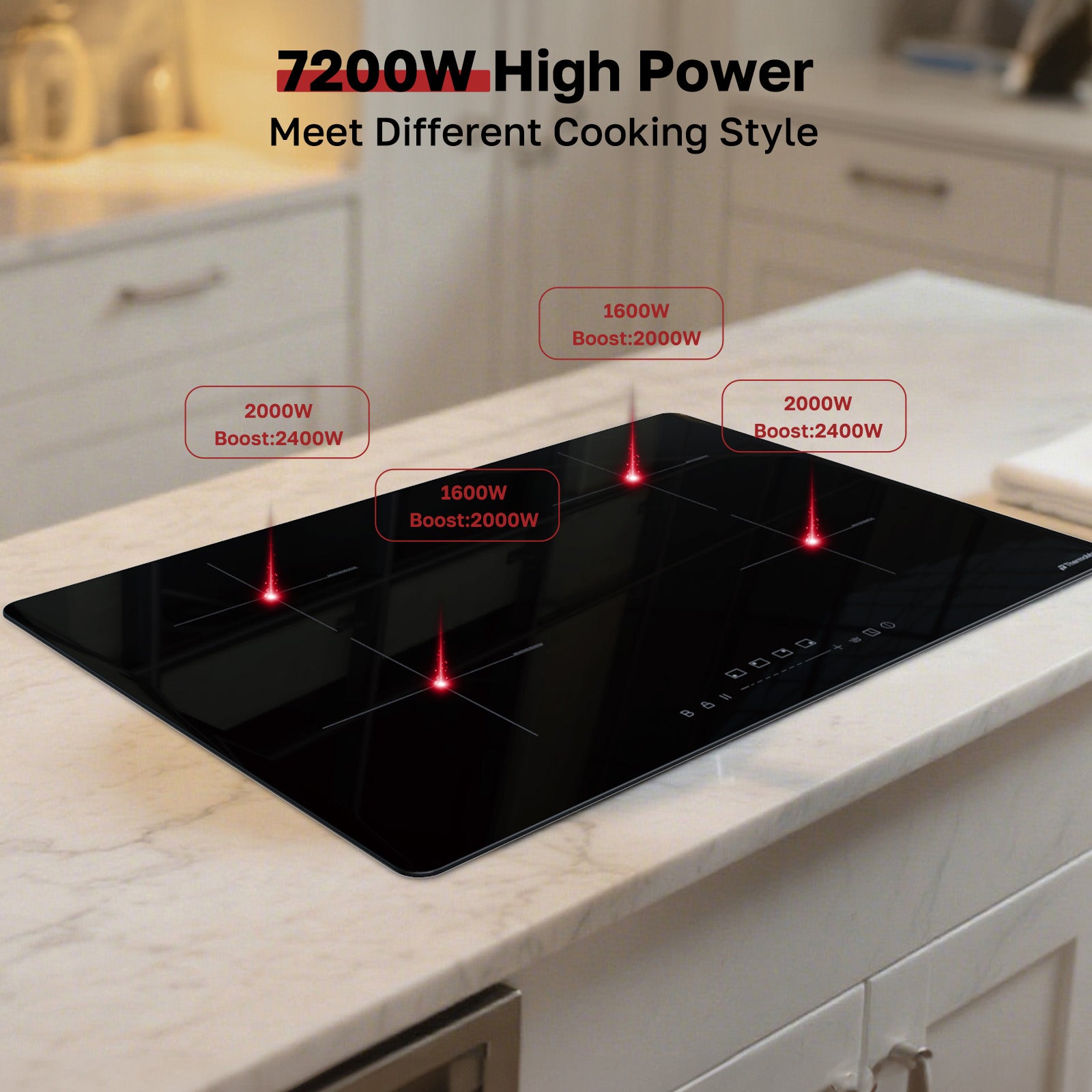 7200W High Power 
Meet Different Cooking Style