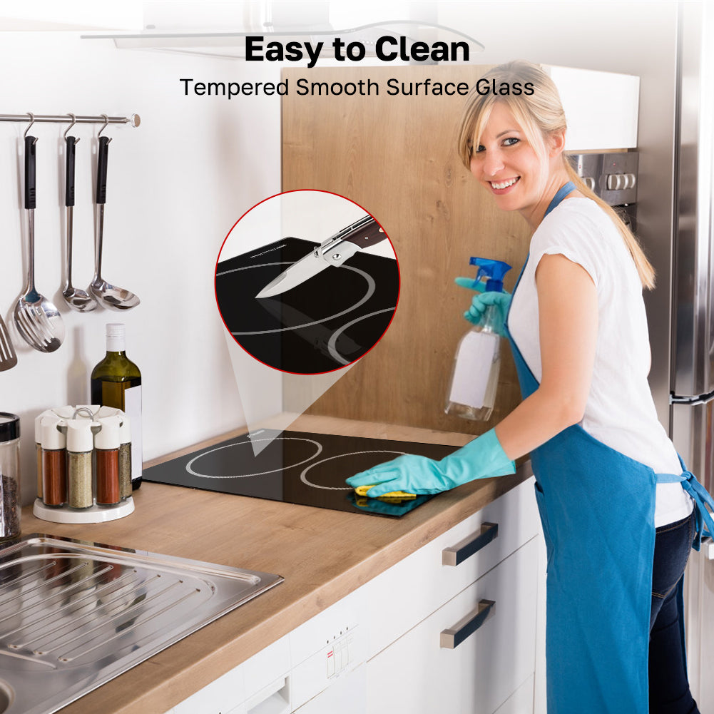 Easy to Clean 
Tempered Smooth Surface Glass