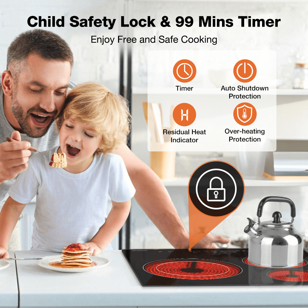 Child Safety Lock & 99 Mins Timer | Thermomate