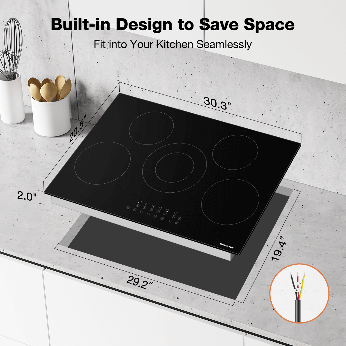 Built-in Design to Save Space | Thermomate